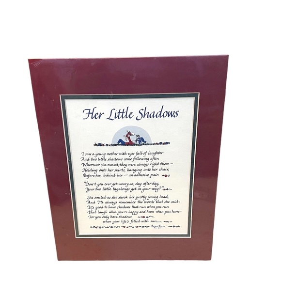 Calligraphy Print by Laura Leiden Sealed Unframed- "Her Little Shadows"‎ - Picture 3 of 6